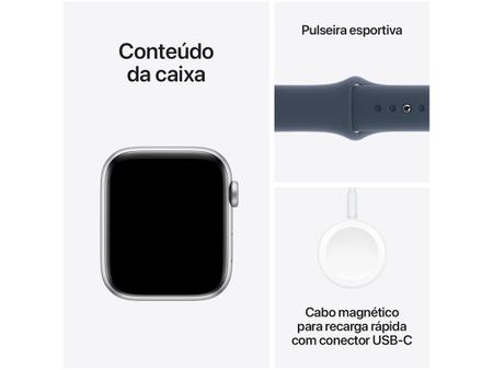 Apple Watch Nike SE 44mm GPS Caixa Prateada - Alumínio Pulseira Esportiva - Apple  Watch Series 4 - Magazine Luiza