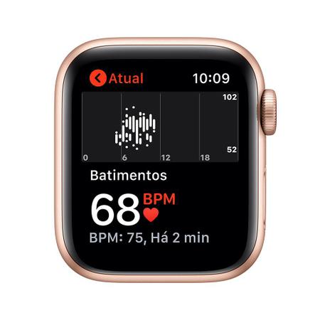 Relógio Apple Watch SE 44 mm A2352 MKQ53LL / A GPS Alumínio Dourado