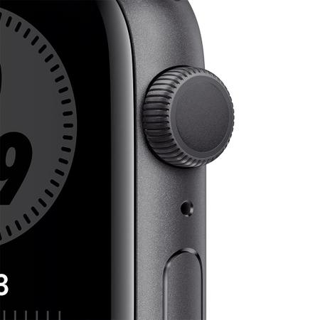 Apple Watch Series 6 (GPS) 40mm caixa prateada de alumínio com pulseira esportiva Nike platina/preta - Apple Watch Series 6 - Magazine Luiza