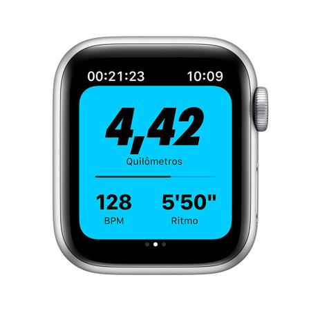 APPLE WATCH SE 44mm GPS - CAIXA CINZA ESPACIAL E PULSEIRA ESPORTIVA PRETA