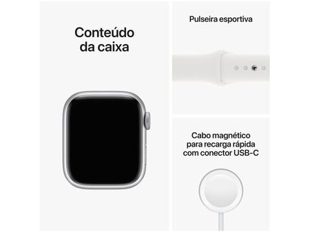 Apple Watch Series 8 41mm GPS Caixa Prateada Alumínio Pulseira Esportiva  Branca - Smartwatch e Acessórios - Magazine Luiza