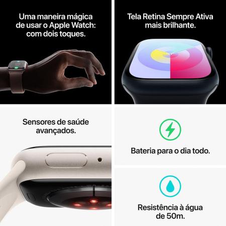 Apple Watch Series 9 45mm GPS Cellular Caixa Rosa de Alum nio
