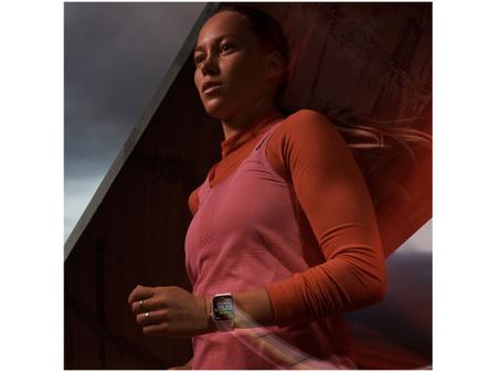 Imagem de Apple Watch Series 9 GPS Caixa Rosa de Alumínio 41mm Pulseira Loop Esportiva Rosa-clara (Neutro em Carbono)