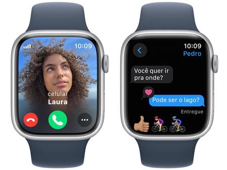 Apple Watch Series 9 GPS 45mm - Cellular - Alumínio Prateado