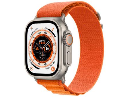 APPLE WATCH ULTRA + CELULAR 49MM TITÂNIO ALPINO LARANJA