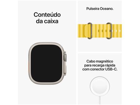 Apple Watch Ultra 49mm GPS+Cellular Caixa titânio Pulseira (One Size)  MQFK3BE Anatel