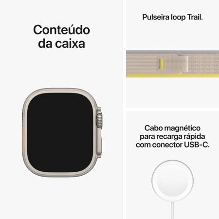 Apple Watch Ultra 49mm GPS+Cellular Caixa titânio Pulseira (One Size)  MQFK3BE Anatel