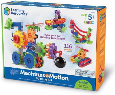 Imagem de Aprendendo recursos Gears! Engrenagens! Engrenagens! Máquinas em Movimento, STEM, Gear Toy, 116 Peças, Idades 4+