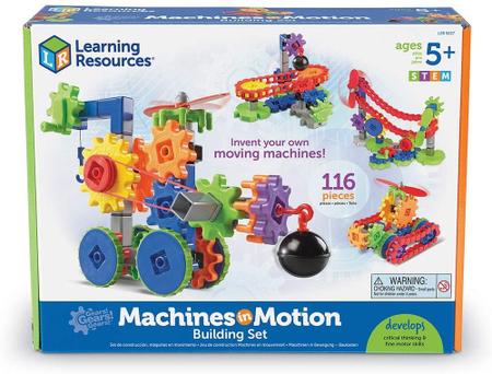 Imagem de Aprendendo recursos Gears! Engrenagens! Engrenagens! Máquinas em Movimento, STEM, Gear Toy, 116 Peças, Idades 4+