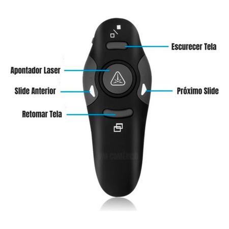 Imagem de Apresentador Passador de Slides Apontador Controle Sem Fio Laser Caneta - CampiolShop