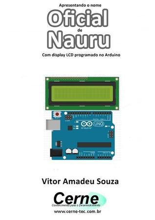 Imagem de Apresentando o nome  oficial de nauru com display lcd programado no arduino