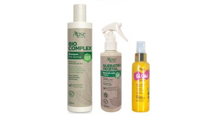 Imagem de Apse Bio Complex Shampoo e Queratina Vegetal e Glow Spray
