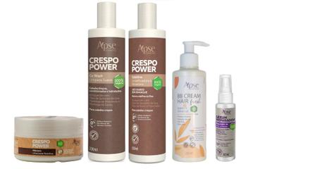 Imagem de Apse Crespo Power Co Wash e Gelatina e Máscara e BB Cream Fresh e Sérum Reparador