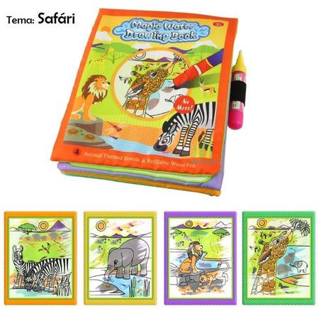 Livro de desenho de água mágica, livro de pintura de água faça-você-mesmo,  maquiagem, dinossauro, para meninas, meninos e crianças, para estudantes  para desenhar para crianças (transporte)