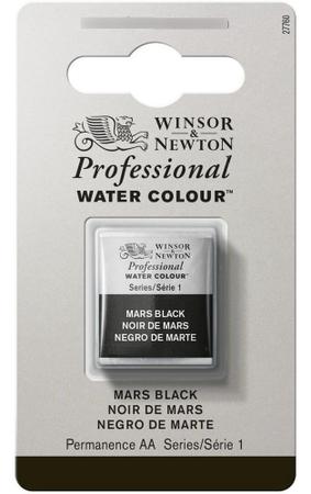 Imagem de Aquarela Profissional Winsor & Newton Pastilha S1 Mars Black