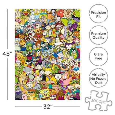 AQUÁRIO Nickelodeon 90s Puzzle (3000 Peça jigsaw puzzle) - Oficialmente  Licenciado Nickelodeon Merchandise & Collectibles - Glare Free -  Precision Fit - Virtualmente Sem Pó de Quebra-Cabeça - 32 x 45 Polegadas -  AQUARIUS - Quebra Cabeça - Magazine Luiza