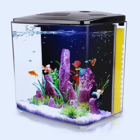 Imagem de Aquario peixe Betta Completo Sunsun Filtro luminaria BIVOLT 4Litros