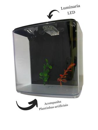 Imagem de Aquario peixe Betta Completo Sunsun Filtro luminaria BIVOLT 4Litros