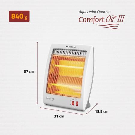 Imagem de Aquecedor Ambientes 900W 2 Em 1 Quartzo Confort Iii - A-16