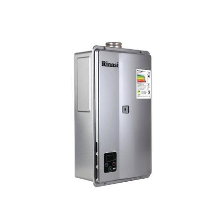 Aquecedor de Agua a Gás Eletrônico 27L E27 Rinnai GN Prata B - Aquecedor de  Água a Gás - Magazine Luiza