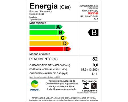 Imagem de Aquecedor De Água a Gás REUM 110 CFHBLE GLP  11 L Rinnai