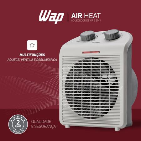 Imagem de Aquecedor de Ar Portátil Air Heat 3 em 1 1500w 220v WAP Branco