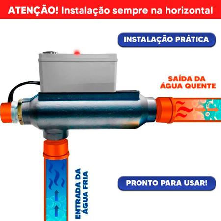 Imagem de Aquecedor Elétrico Comando Wifi Com Ionizador Para Piscinas Até 30 Mil Litros