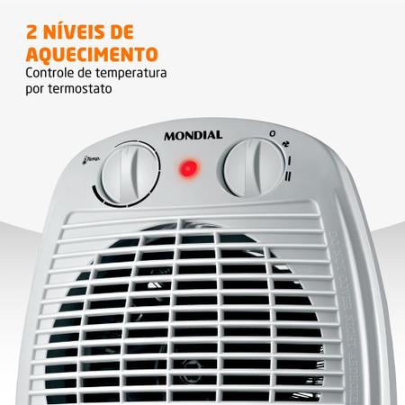 Imagem de Aquecedor Mondial A-08 Portátil 110v ou 127v e 220v - Garanta Eficiência Econômia e Segurança - Seu inverno quentinho! 