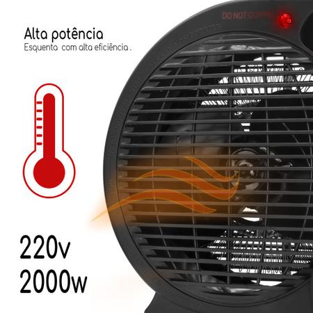 Imagem de Aquecedor Portatil Eletrico De Ambiente Ar Quente Frio 220v
