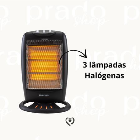 Aquecedor 110V Cadence Elétrico Halógeno Portátil Conforto Aquece