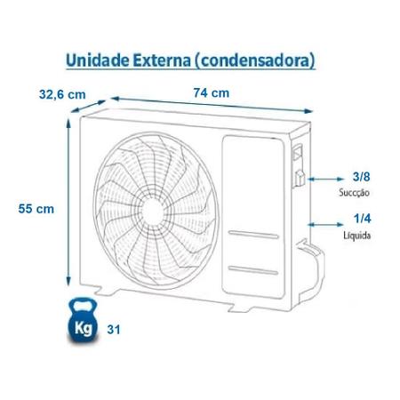 Imagem de Ar Condicionado Inverter Daikin  Ecoswing R-32 12000 Btus Quente e Frio 220v