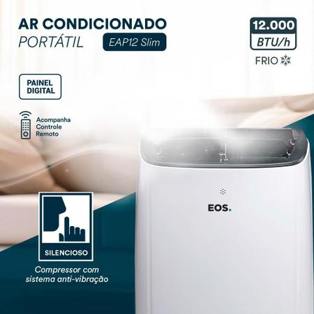 Ar-Condicionado Portátil 12000 BTUs EOS Slim EAP12F 110V - Ar Condicionado  Portátil - Magazine Luiza