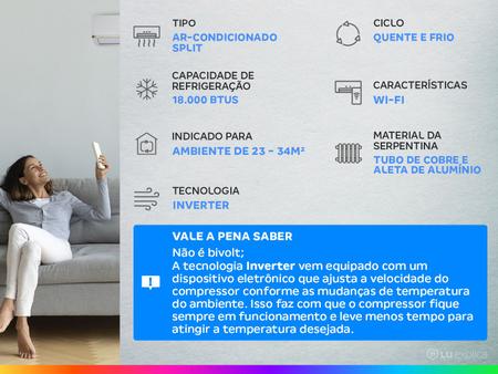 Imagem de Ar-condicionado Split Gree Inverter 18.000 BTUs