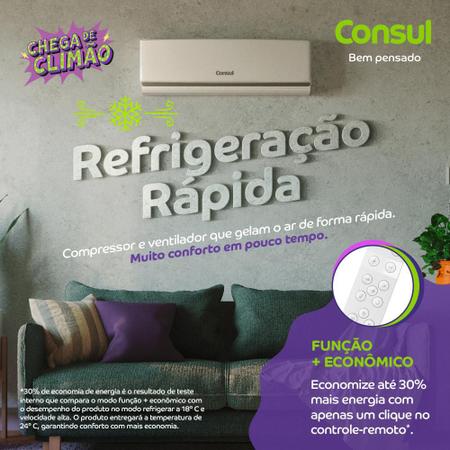 Imagem de Ar condicionado split inverter 18000 btus Consul  quente e frio maxi refrigeração e maxi economia - CBJ18EBBCJ