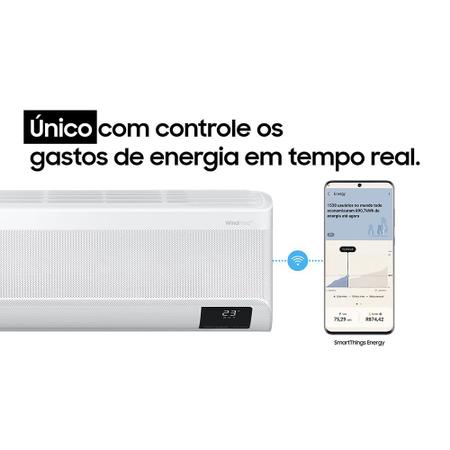 Imagem de Ar-condicionado Split Inverter Samsung WindFree Connect Sem Vento 24.000 BTUs Quente e Frio AR24BSEAAWKNAZ 220V