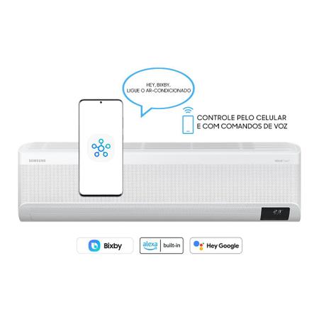 Imagem de Ar-condicionado Split Inverter Samsung WindFree Connect Sem Vento 24.000 BTUs Quente e Frio AR24BSEAAWKNAZ 220V