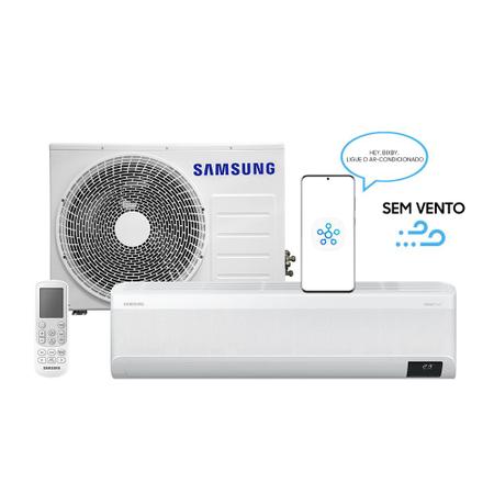 Imagem de Ar-condicionado Split Inverter Samsung WindFree Connect Sem Vento 24.000 BTUs Quente e Frio AR24BSEAAWKNAZ 220V