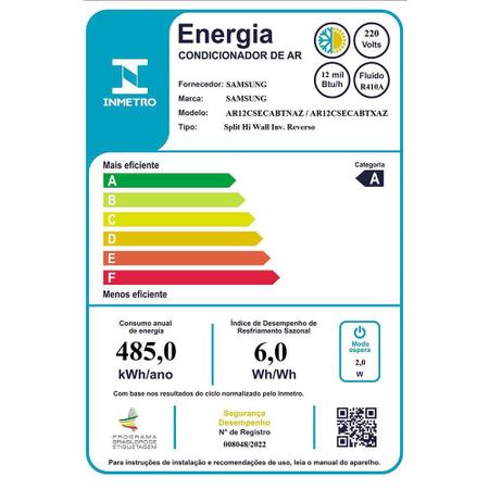 Imagem de Ar Condicionado Split Samsung WindFree Black 12000 BTU Q/F