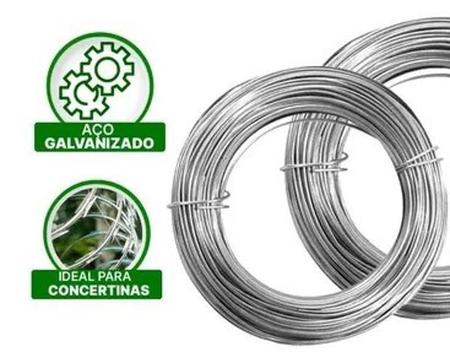 Imagem de Arame Galvanizado Nº 22 Concertina 10m - Prata