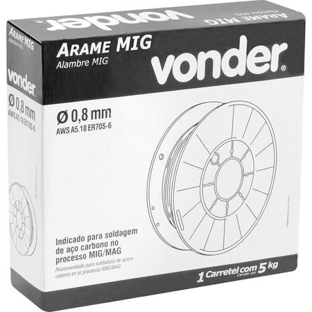 Imagem de Arame mig 0,8mm carretel com 5kg - Vonder