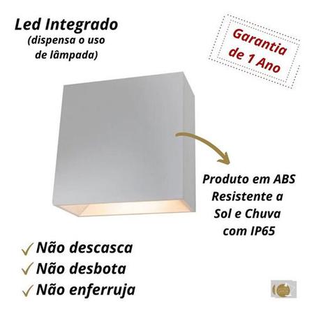 Imagem de Arandela 2 Fachos Slim Com Led Integrado 4w 3000k  Envio 24h