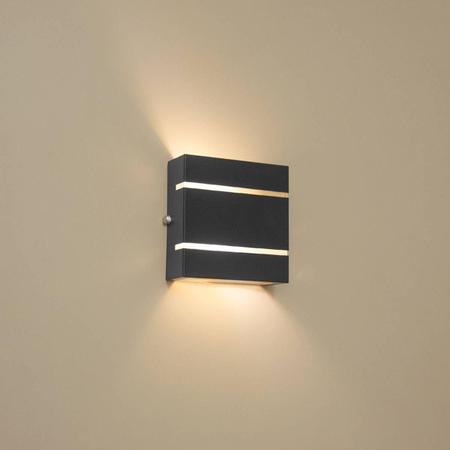 Arandela de Parede Externa Slim 2 Focos 2 Frisos + Led 5W G9 Bivolt  (Marrom, Branco Quente) : : Casa