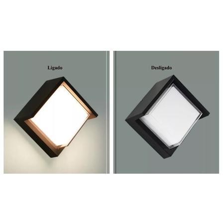 Imagem de Arandela Cinza Redonda Luminária Parede Muro + Lâmpada Led G9 7w Alta Performance Branco Frio 220v