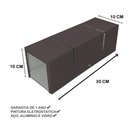 Arandela 2 Focos E Frisos Externa Parede Muro MF115 - MEGA FORTE ILUMINAÇÃO  - Luminária de Parede / Arandela - Magazine Luiza