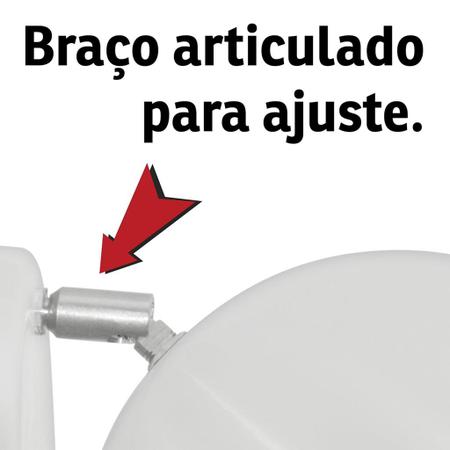 Imagem de Arandela Retrô Bola Lavabo Banheiro Corredor Sacada Branco