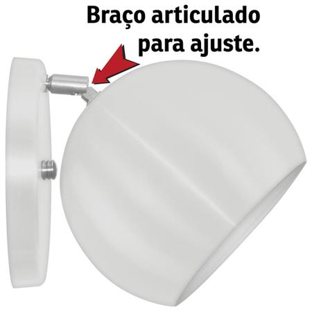 Imagem de Arandela Retrô Bola Lavabo Banheiro Corredor Sacada Branco