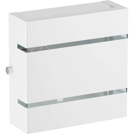 Arandela Externa Slim 2 Fachos Luminária Parede Interna Comum 12 x 12 x 4  cm - Grupo Mega Forte 