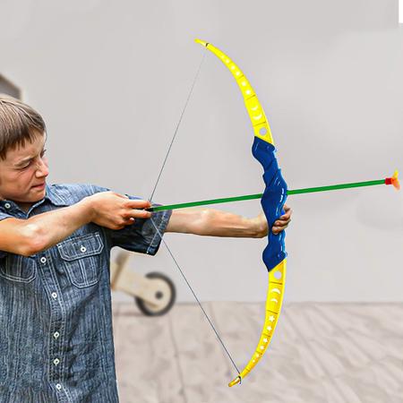Imagem de Arco E Flecha Infantil Brinquedo Com Suporte 3 Flechas - Art Brink