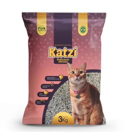 Imagem de Areia de Gato Grossa Higienica e Sanitaria Bioformula 3kg  Katzi 