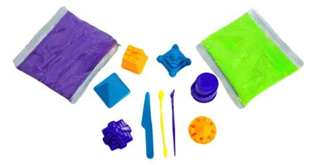 Imagem de Areia Divertida Castelo 300g DM Toys Areia Cinetica para Modelar com Moldes e Acessorios Brinquedo